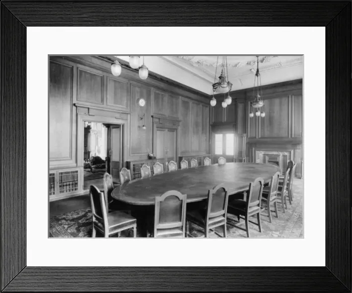 Framed Print : IMechE: council room after addition of new wing, 1912 Framed Print : IMechE: council room after addition of new wing, 1912