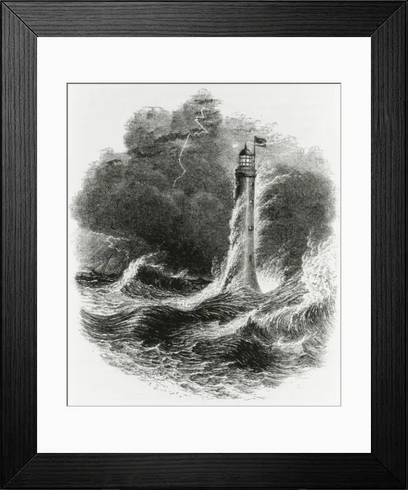 Framed Print : View of Bell Rock lighthouse by Percival Skelton Framed Print : View of Bell Rock lighthouse by Percival Skelton