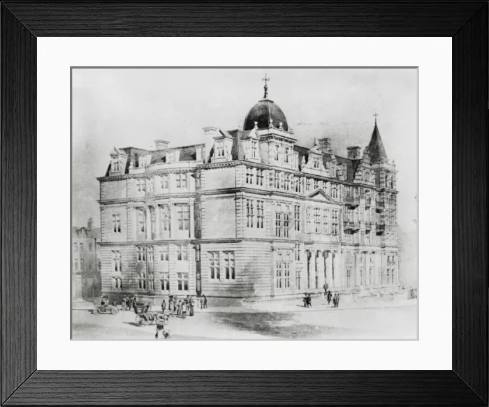 Framed Print : IMechE: architectural design for new wing of building Framed Print : IMechE: architectural design for new wing of building