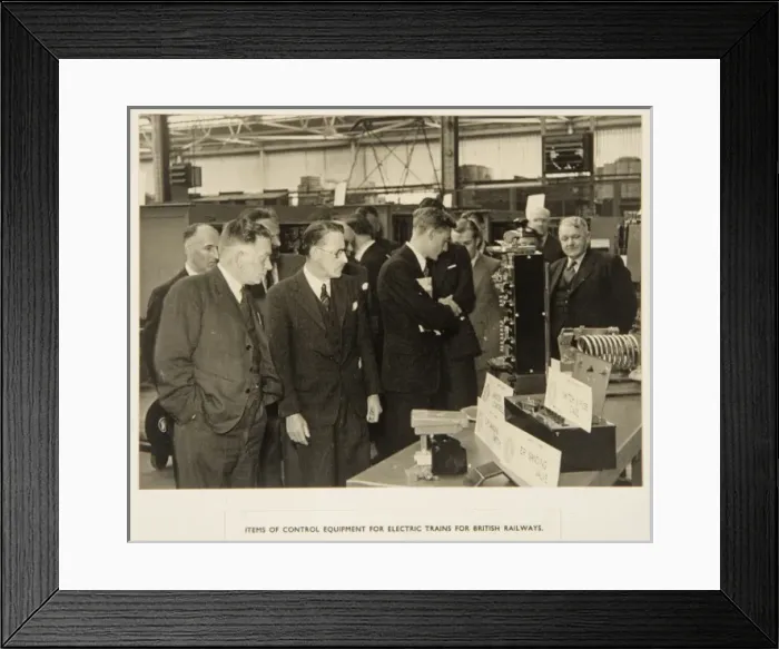 Framed Print : Control equipment for electric trains for British railways
