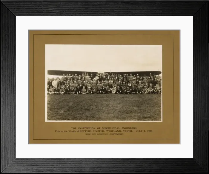 Framed Print : Aeroplane at works of Petters Ltd