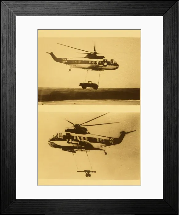 Framed Print : Various helicopters lifting load Framed Print : Various helicopters lifting load