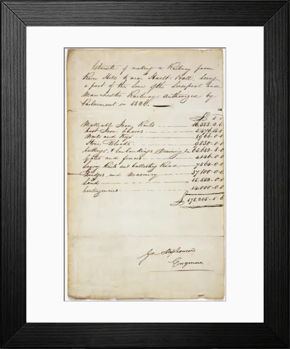 Framed Print : George Stephenson?s letters Framed Print : George Stephenson?s letters