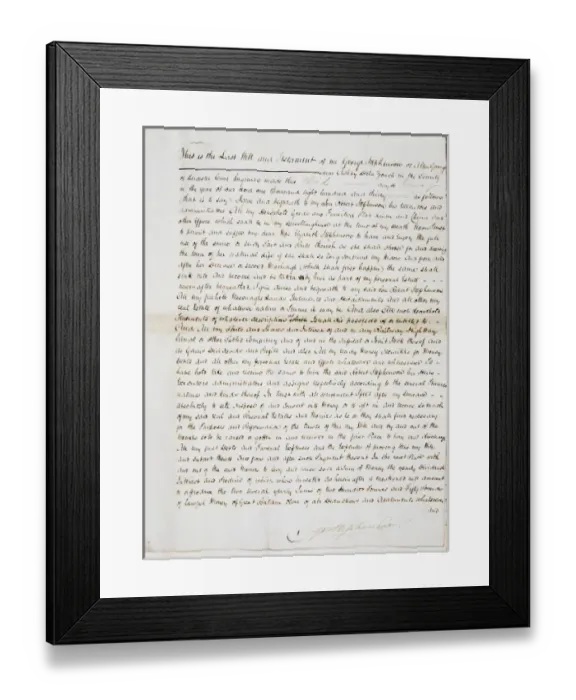 Framed Print : George Stephenson?s letters Framed Print : George Stephenson?s letters