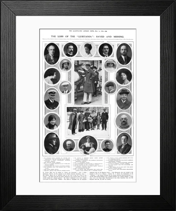 Framed Print : Lusitania - Saved and Missing Framed Print : Lusitania - Saved and Missing