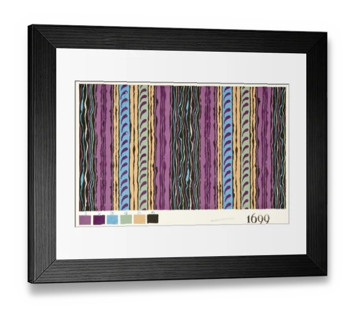Framed Print : Design for Printed Textile with thin stripes Framed Print : Design for Printed Textile with thin stripes