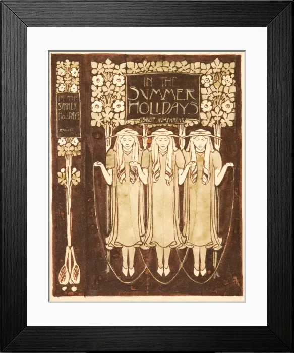 Framed Print : Design for book cover, In the Summer Holidays Framed Print : Design for book cover, In the Summer Holidays