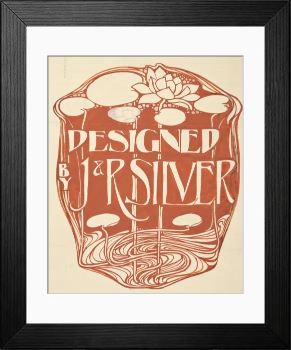 Framed Print : Design for ephemera, J & R Silver Framed Print : Design for ephemera, J & R Silver