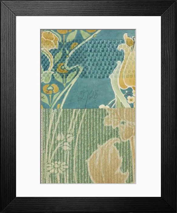 Framed Print : Design for Wallpaper with leaves and flowers Framed Print : Design for Wallpaper with leaves and flowers
