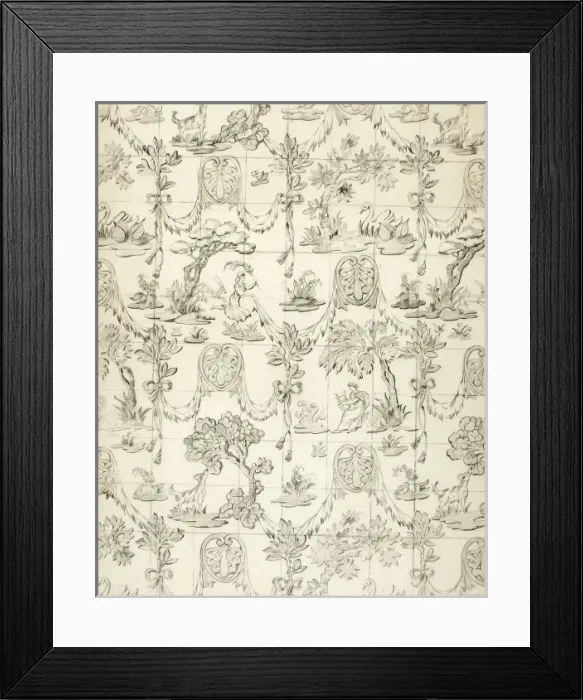 Framed Print : Design for printed textile Framed Print : Design for printed textile