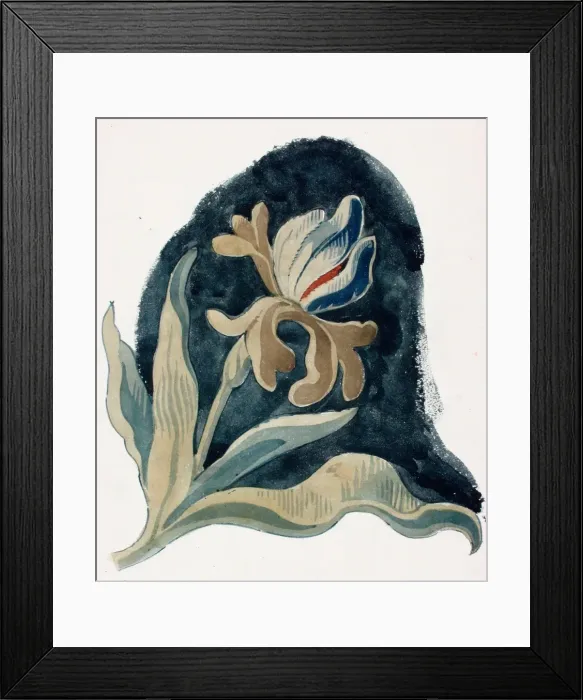 Framed Print : Design for textile with lily flower Framed Print : Design for textile with lily flower