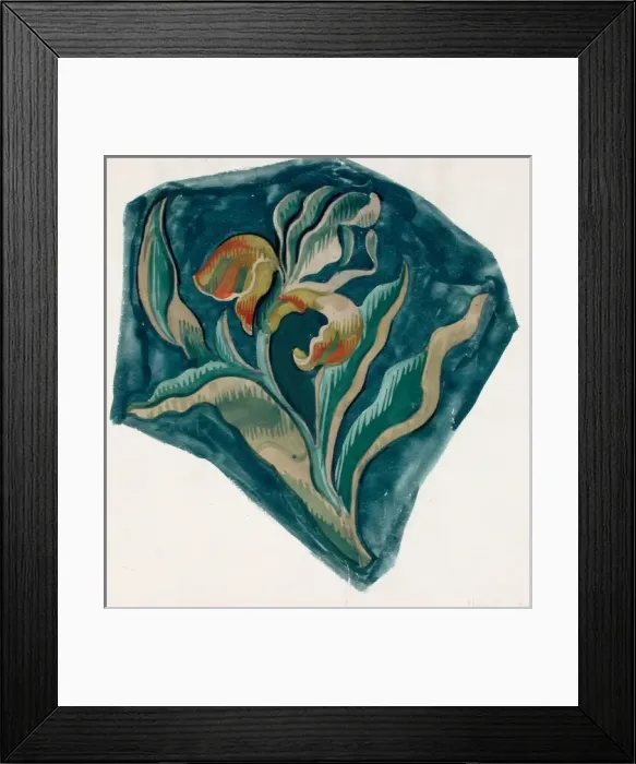 Framed Print : Design for textile with lily flower Framed Print : Design for textile with lily flower
