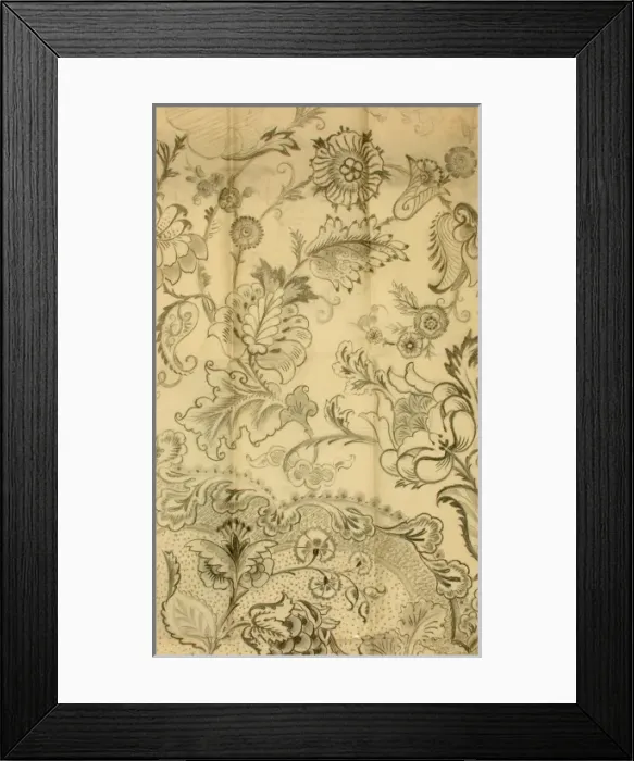 Framed Print : Design for textile with flowers Framed Print : Design for textile with flowers