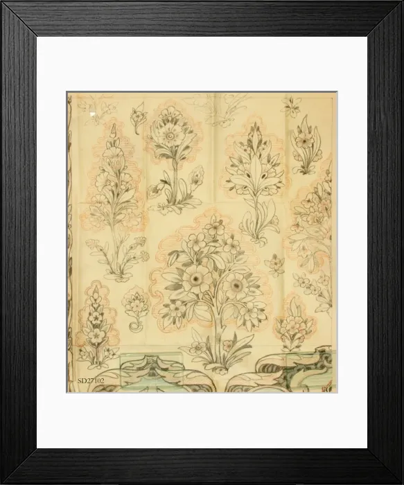 Framed Print : Design with flowers Framed Print : Design with flowers
