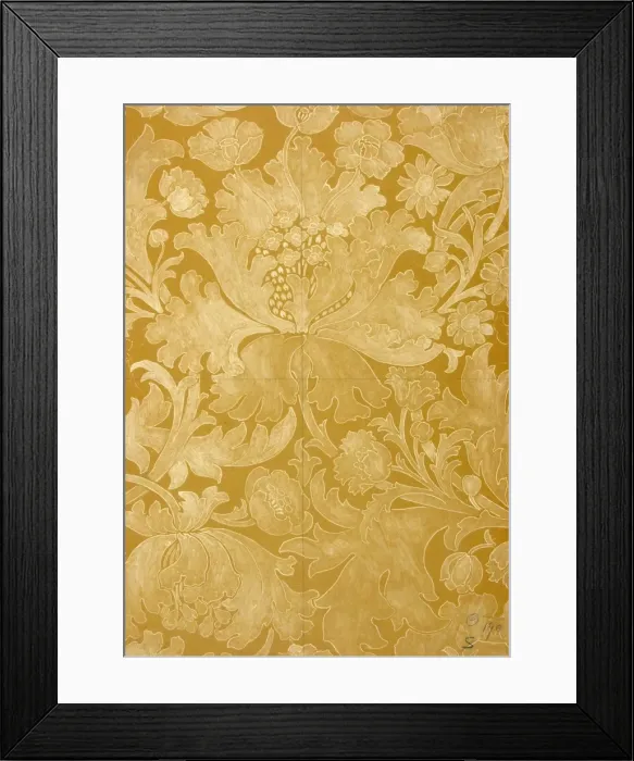 Framed Print : Design with leaves and flowers Framed Print : Design with leaves and flowers