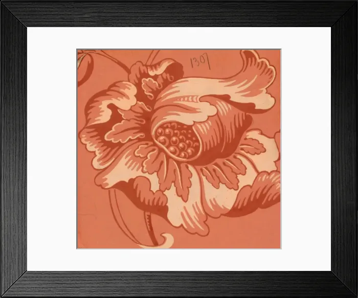 Framed Print : Design for wallpaper with large flower Framed Print : Design for wallpaper with large flower