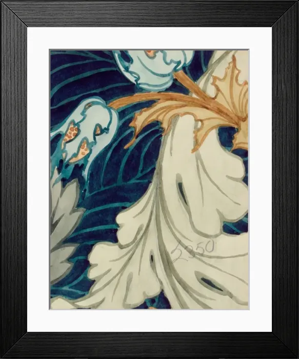 Framed Print : Design for wallpaper with leaves and flowers Framed Print : Design for wallpaper with leaves and flowers