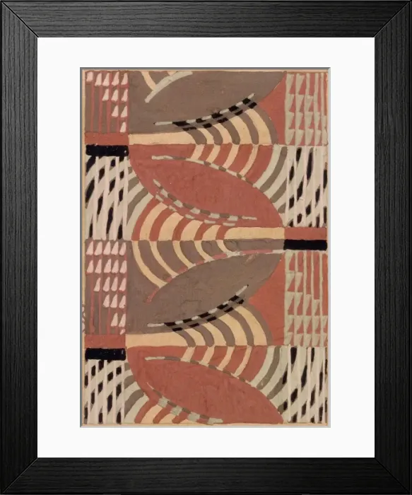 Framed Print : Design for floor covering in art deco style Framed Print : Design for floor covering in art deco style