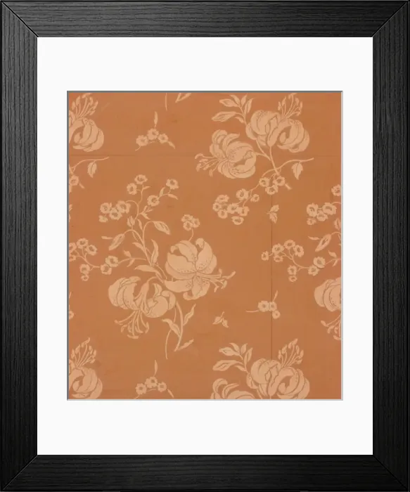Framed Print : Design with lily flowers Framed Print : Design with lily flowers