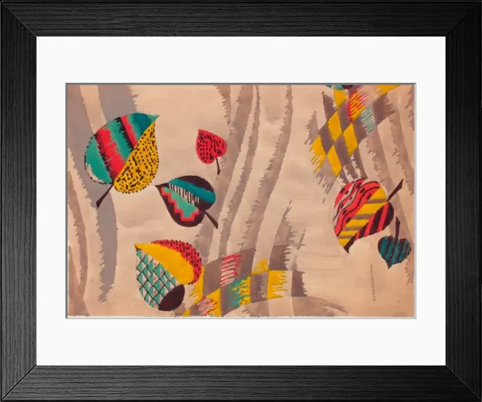Framed Print : Design for Woven Textile, art deco style Framed Print : Design for Woven Textile, art deco style