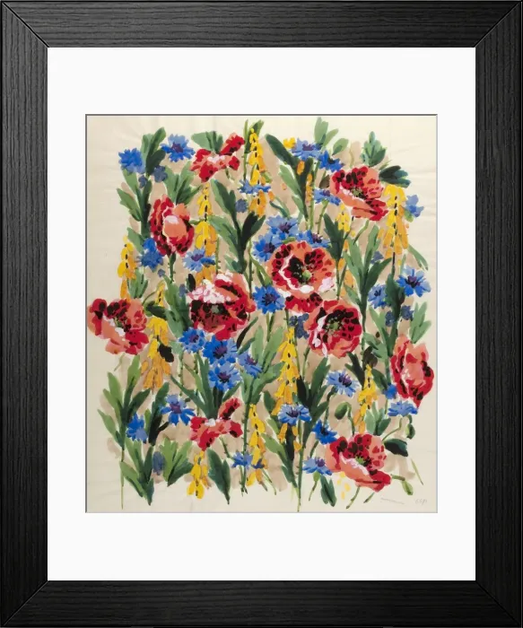Framed Print : Design for Printed Textile with flowers Framed Print : Design for Printed Textile with flowers