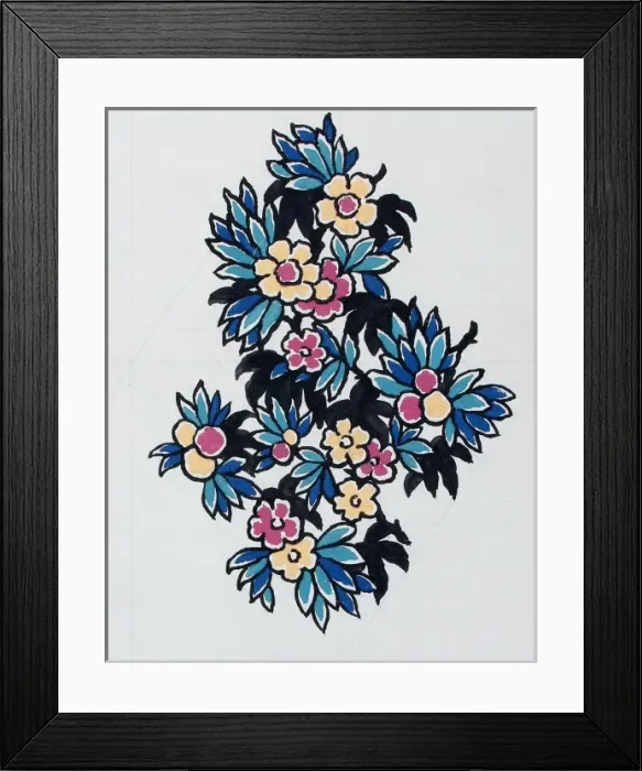 Framed Print : Design for Wallpaper with flowers Framed Print : Design for Wallpaper with flowers