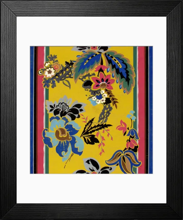 Framed Print : Design for Printed Textile with flowers Framed Print : Design for Printed Textile with flowers
