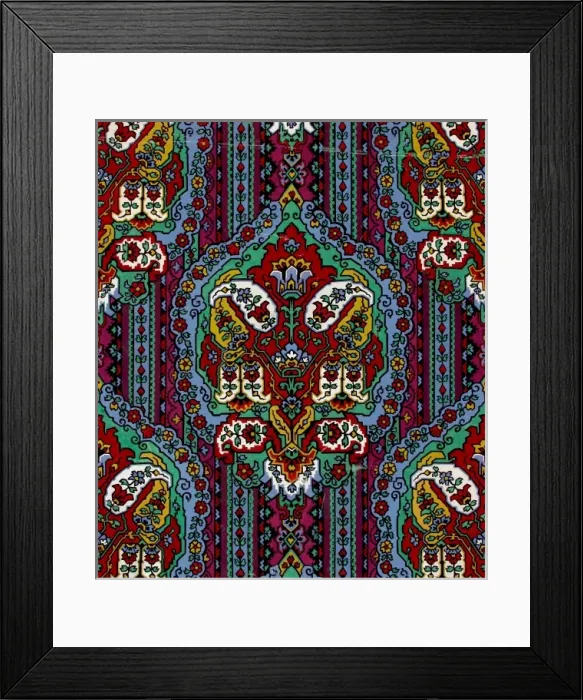 Framed Print : Design for Wallpaper with paisley pattern Framed Print : Design for Wallpaper with paisley pattern