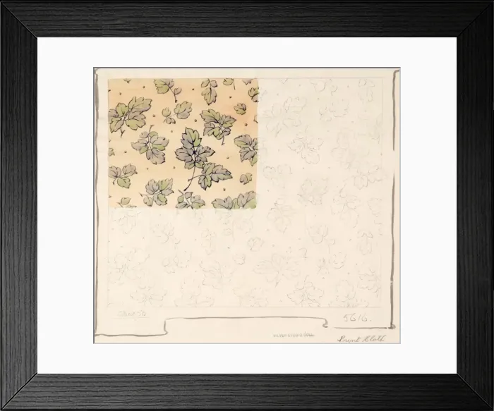 Framed Print : Design for Dress Silk or Print with leaves Framed Print : Design for Dress Silk or Print with leaves
