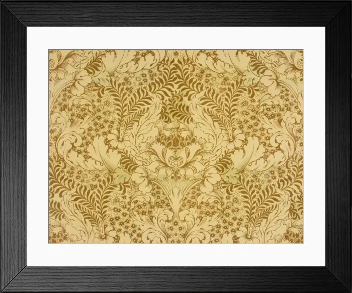Framed Print : Design for Wallpaper in beige and cream Framed Print : Design for Wallpaper in beige and cream