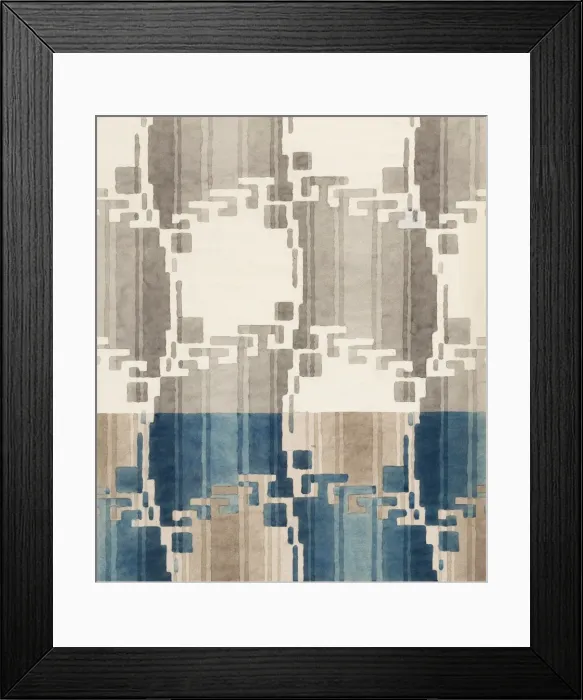 Framed Print : Design for Woven Textile in art deco style Framed Print : Design for Woven Textile in art deco style