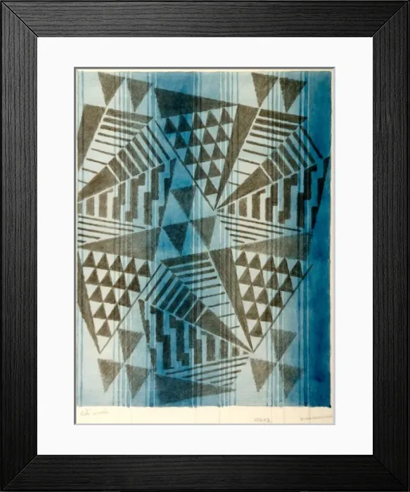 Framed Print : Design for Woven Textile in art deco style Framed Print : Design for Woven Textile in art deco style