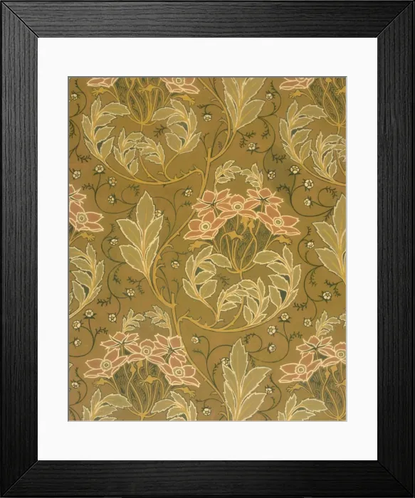 Framed Print : Design for Wallpaper in pink and brown Framed Print : Design for Wallpaper in pink and brown
