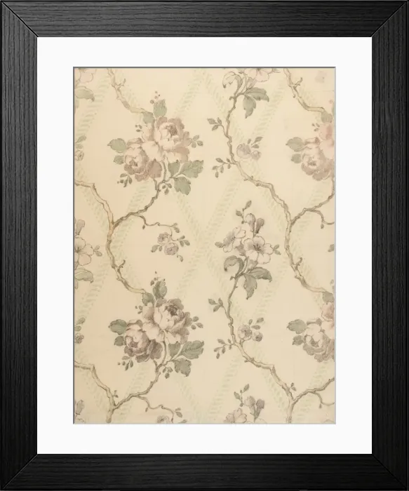 Framed Print : Design for Textile or Wallpaper with roses Framed Print : Design for Textile or Wallpaper with roses