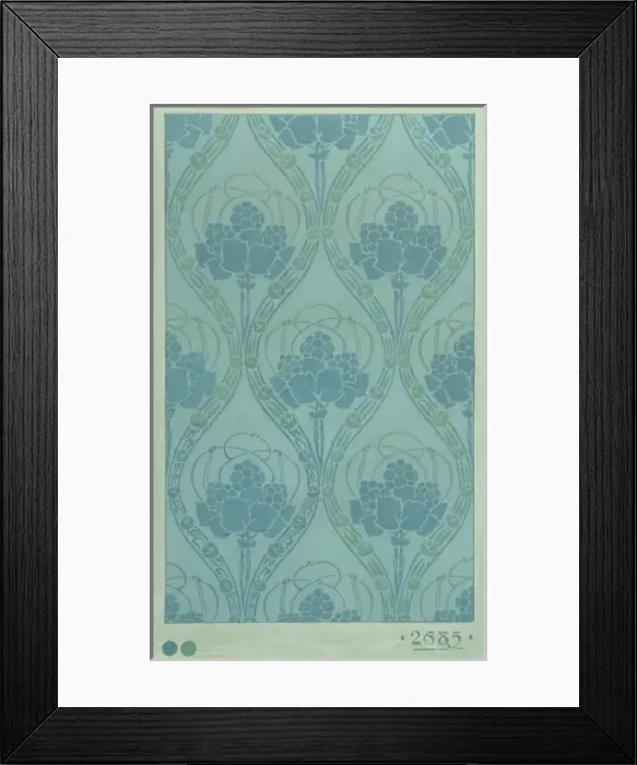 Framed Print : Design for Wallpaper in blue and green Framed Print : Design for Wallpaper in blue and green