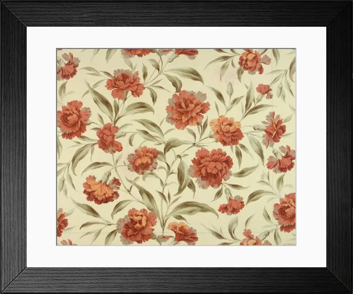 Framed Print : Design for Wallpaper with flowers Framed Print : Design for Wallpaper with flowers