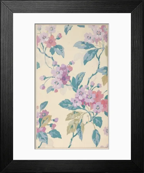 Framed Print : Design for Wallpaper with flowers Framed Print : Design for Wallpaper with flowers