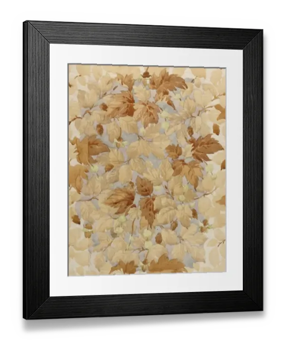 Framed Print : Design for Wallpaper with autumn leaves Framed Print : Design for Wallpaper with autumn leaves