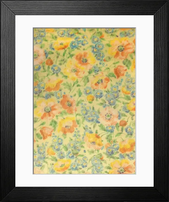 Framed Print : Design for Textile with flowers Framed Print : Design for Textile with flowers