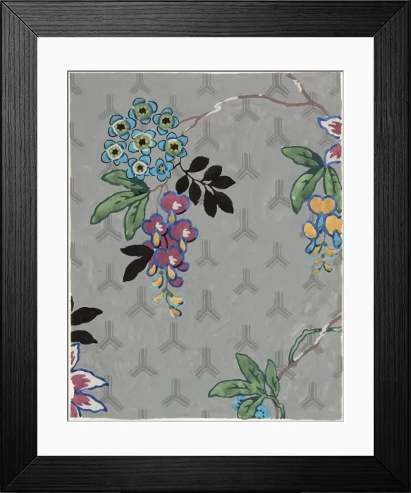 Framed Print : Design for Wallpaper with flowers Framed Print : Design for Wallpaper with flowers