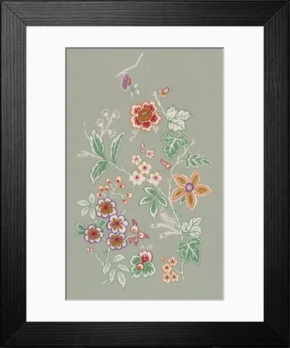 Framed Print : Design for Wallpaper with flowers Framed Print : Design for Wallpaper with flowers