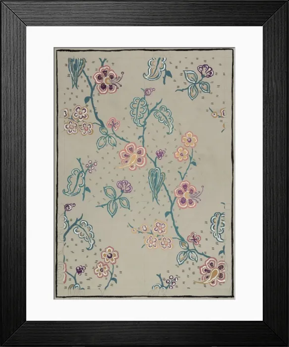 Framed Print : Design for Wallpaper with flowers Framed Print : Design for Wallpaper with flowers