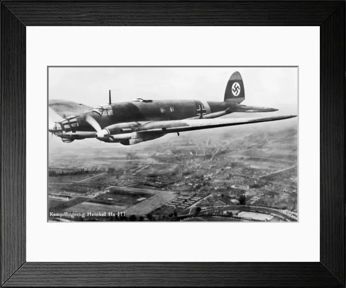 Framed Print : Heinkel He111B in flight Framed Print : Heinkel He111B in flight
