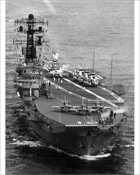 HMAS Melbourne head-on