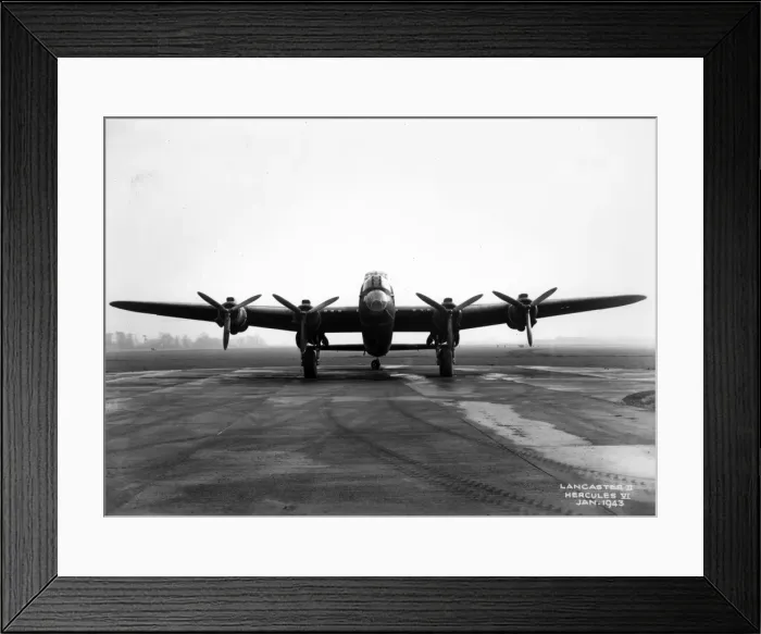 Framed Print : Avro Lancaster II on the ground from the front Framed Print : Avro Lancaster II on the ground from the front