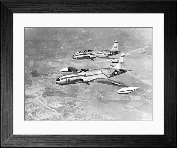 Framed Print : Lockheed F-80B-1-LO Shooting Stars Framed Print : Lockheed F-80B-1-LO Shooting Stars