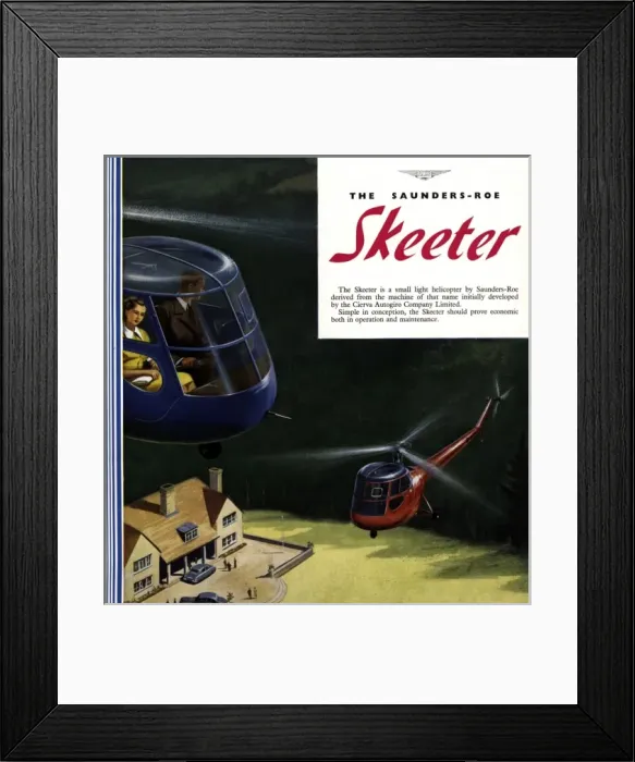Framed Print : Saunders-Roe Skeeter brochure Framed Print : Saunders-Roe Skeeter brochure