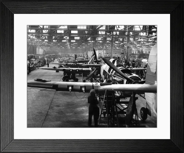 Framed Print : Hawker Hurricane IICs on the Langley production line in 1943 Framed Print : Hawker Hurricane IICs on the Langley production line in 1943