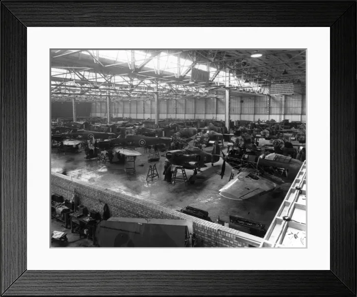 Framed Print : Hawker Hurricanes on the Langley production line Framed Print : Hawker Hurricanes on the Langley production line
