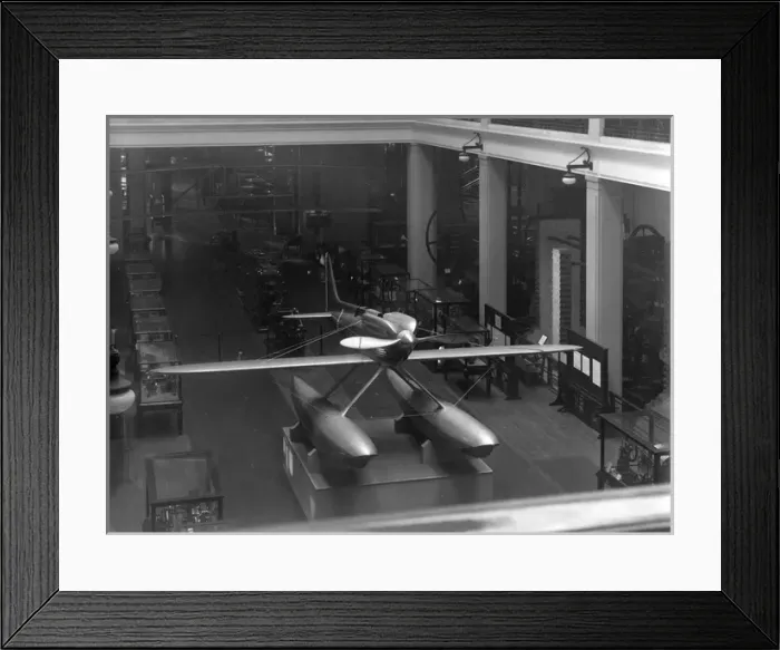Framed Print : Supermarine S6B S1595 on display in the Science Museum in Framed Print : Supermarine S6B S1595 on display in the Science Museum in